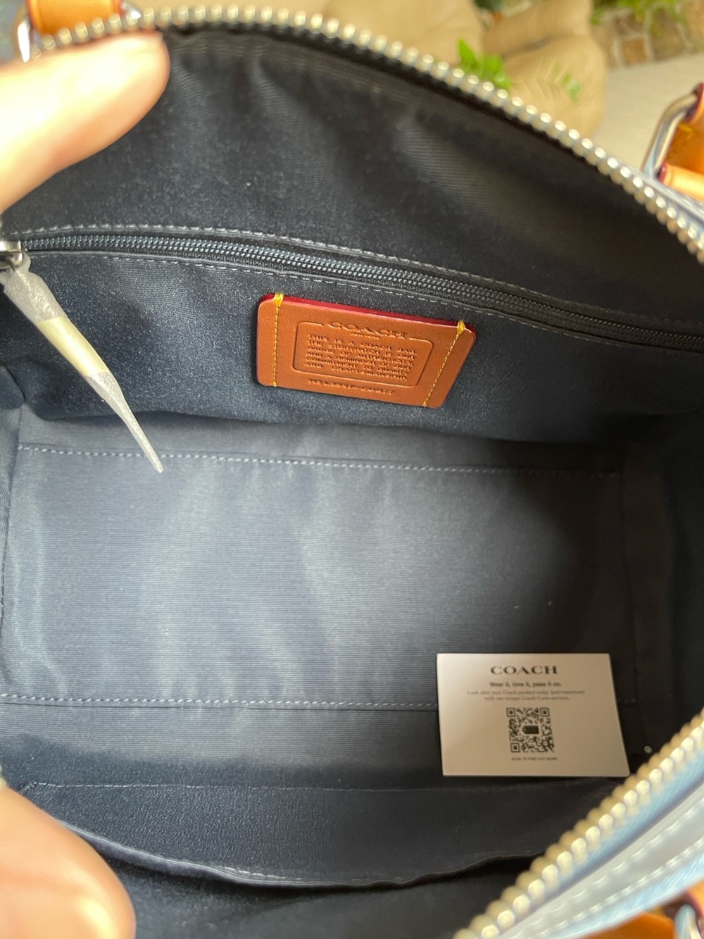 NWOT Coach Rowan Satchel in Denim Embroidery with Matching NWT Wristlet - Picture 8 of 11